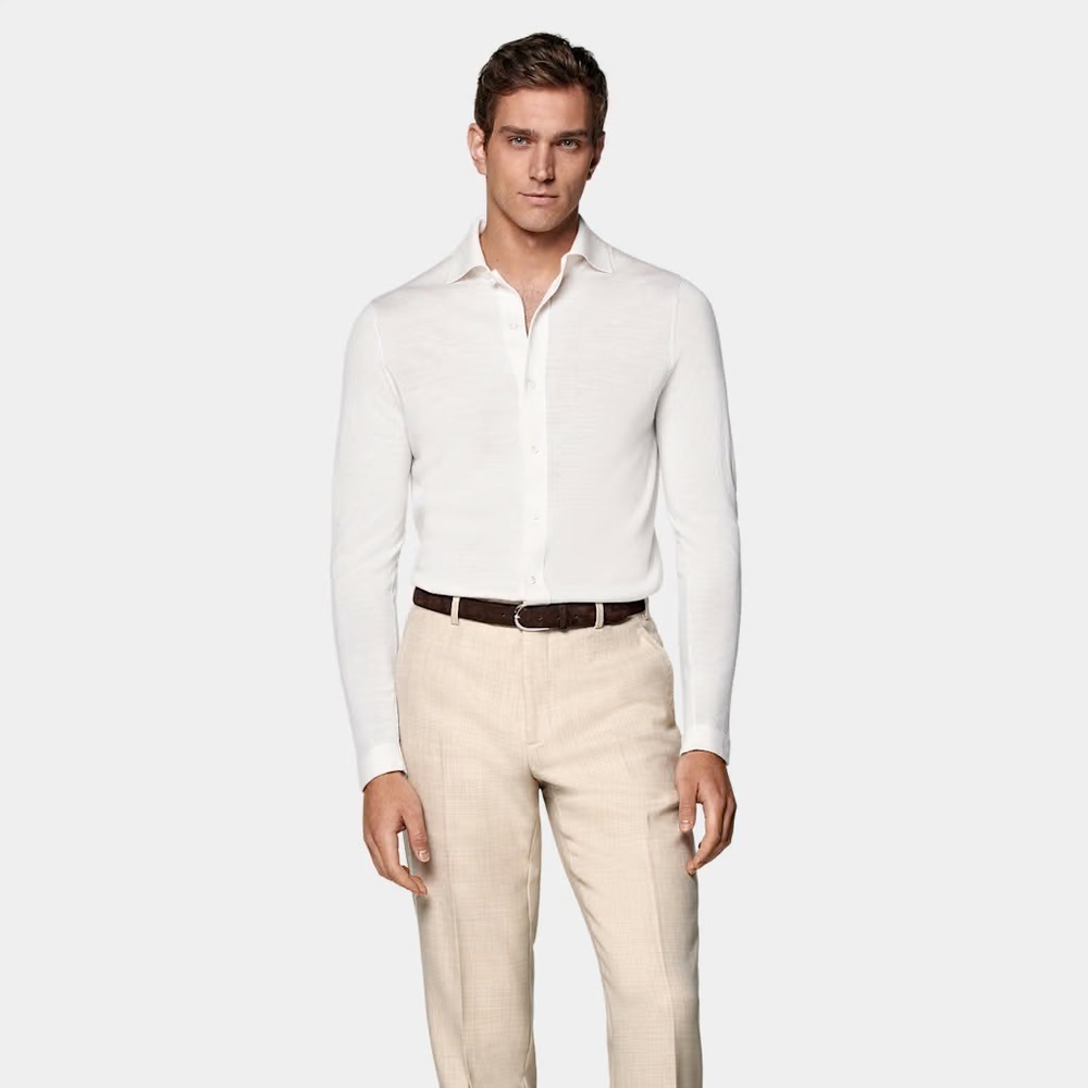 Suitsupply California cotton & mulberry silk button up cardigan shirt. Worn once